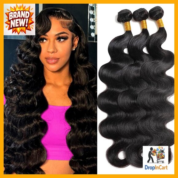 Body Wave Human Hair Extensions 3 Bundles Brazilian Virgin Hair Quick Weave